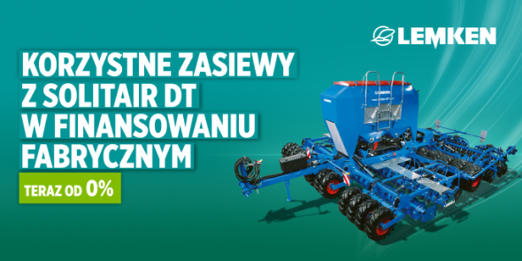 Osiągnij więcej z maszynami LEMKEN i skorzystaj z pożyczki 0% nawet na 24 miesiące